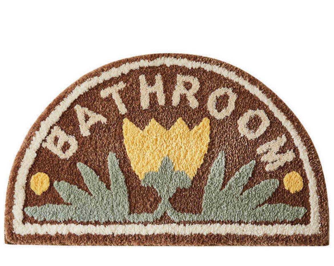 Half round soft & fluffy Door Mat, floor rug