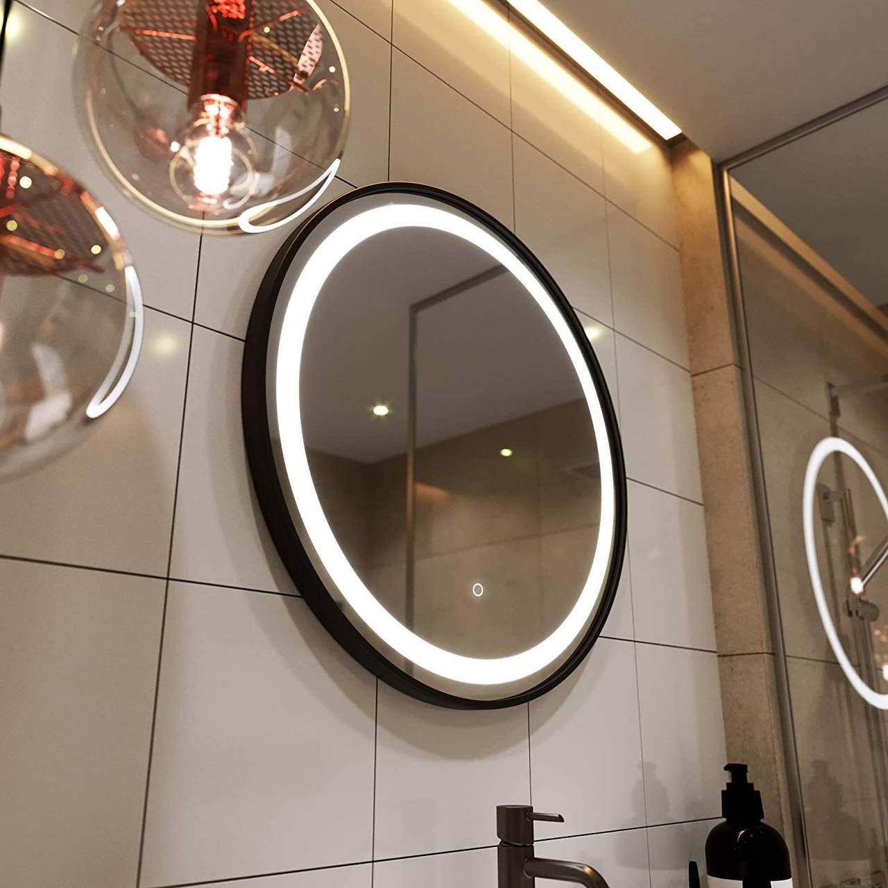 Casalle Dimmable LED round mirror