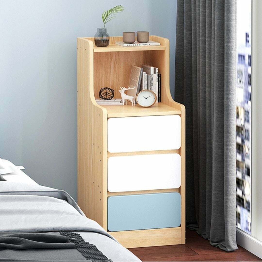 Pastel Bedside Cabinets with Drawers