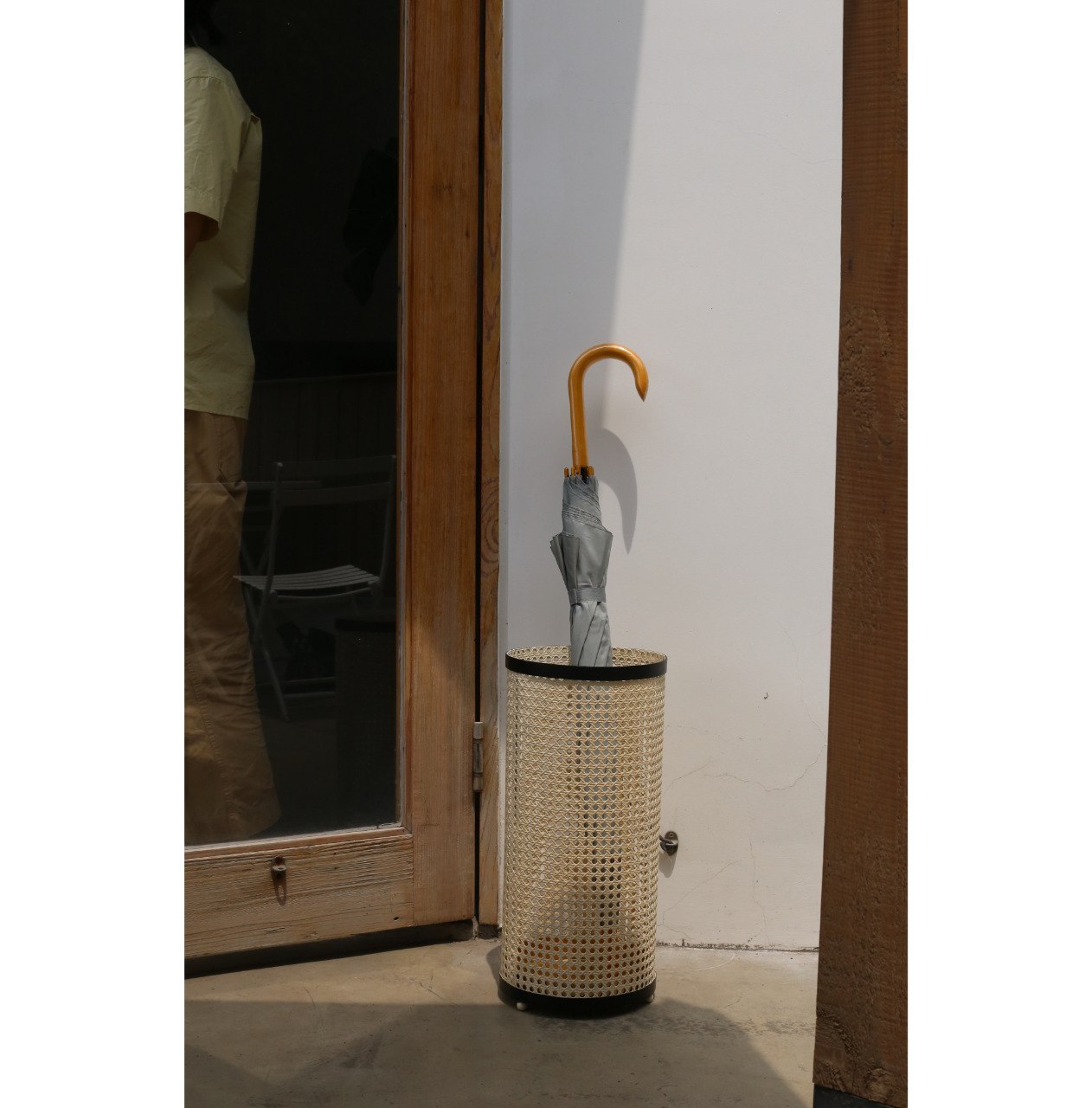 Rattan umbrella organizer holder stand