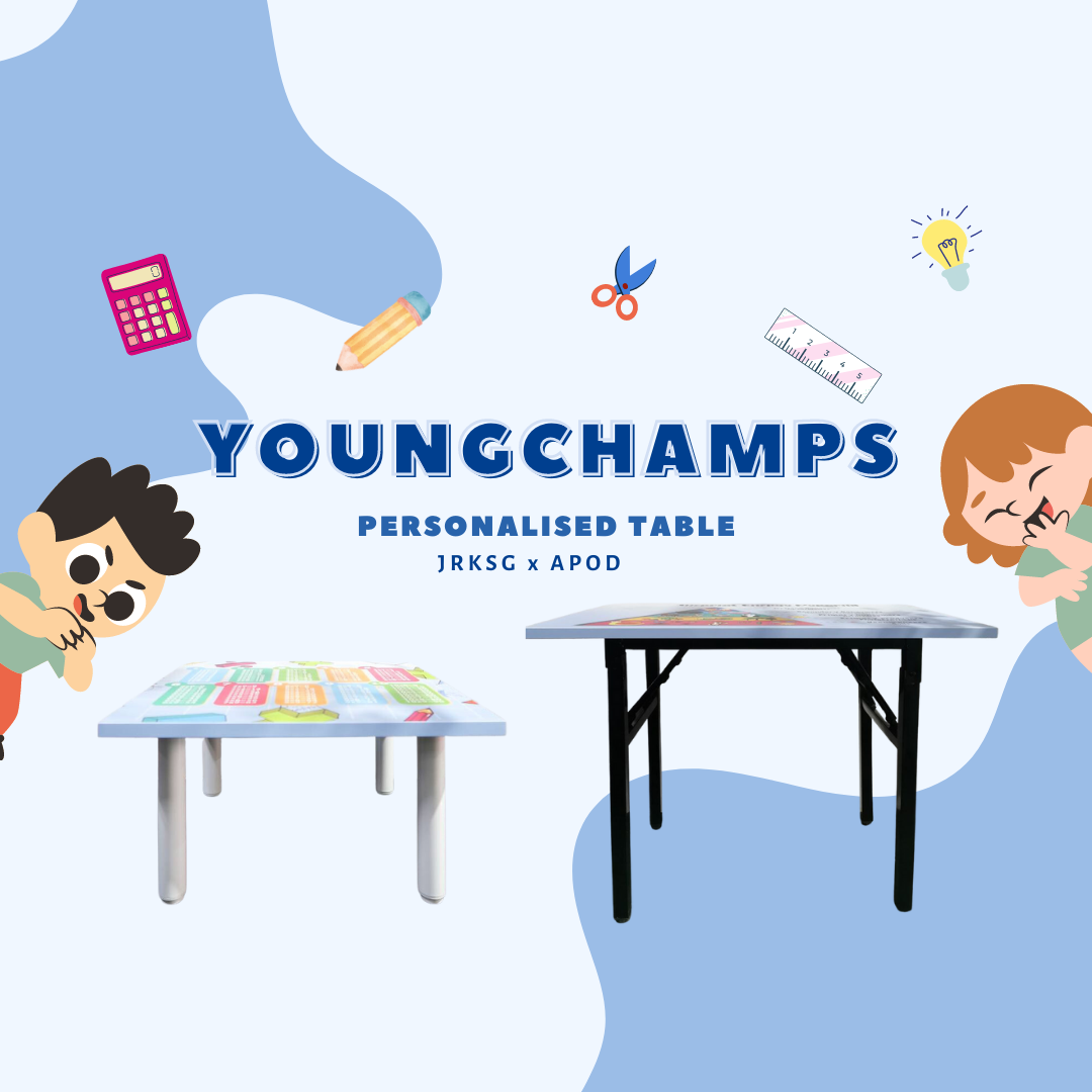 YOUNGCHAMPS Custom printed table by JRKSG