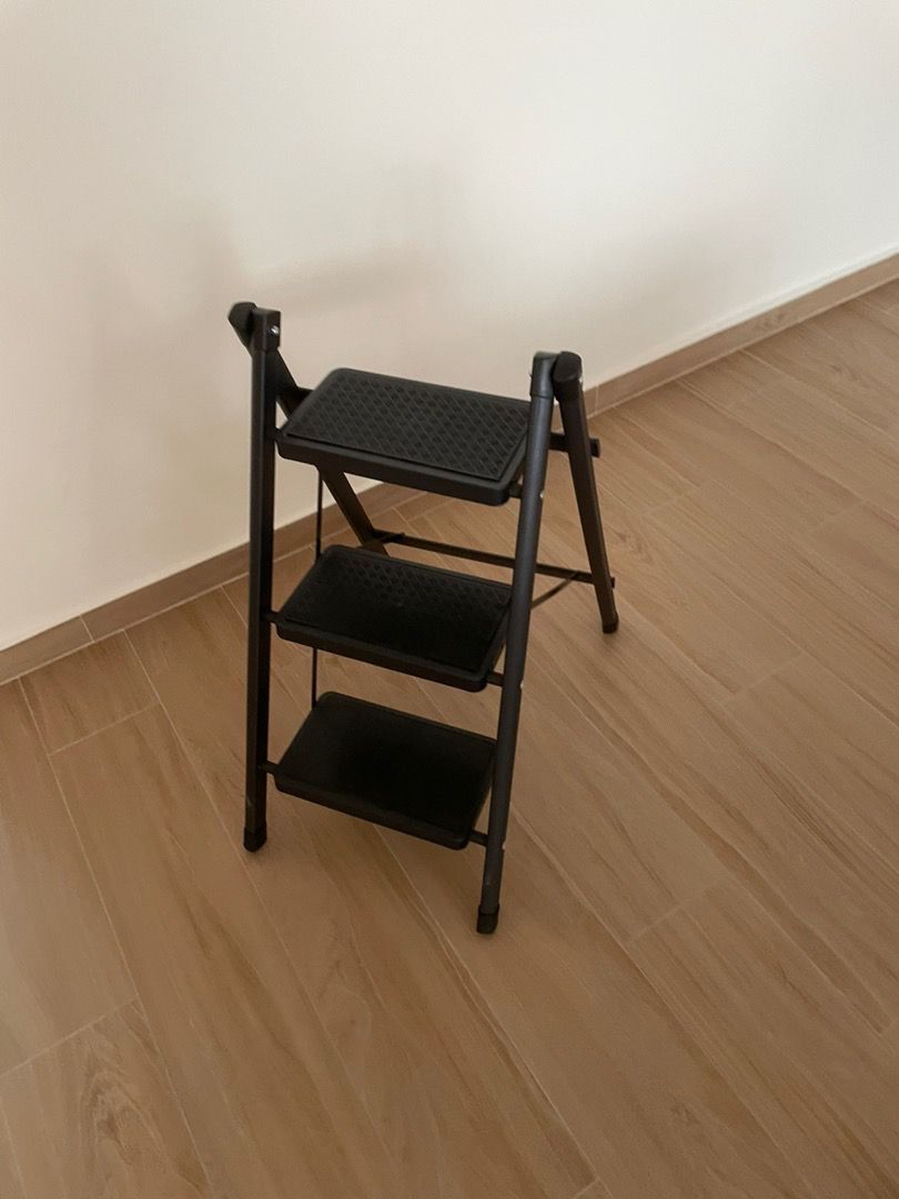 Household Jet Black Step Ladder | 2 and 3 steps