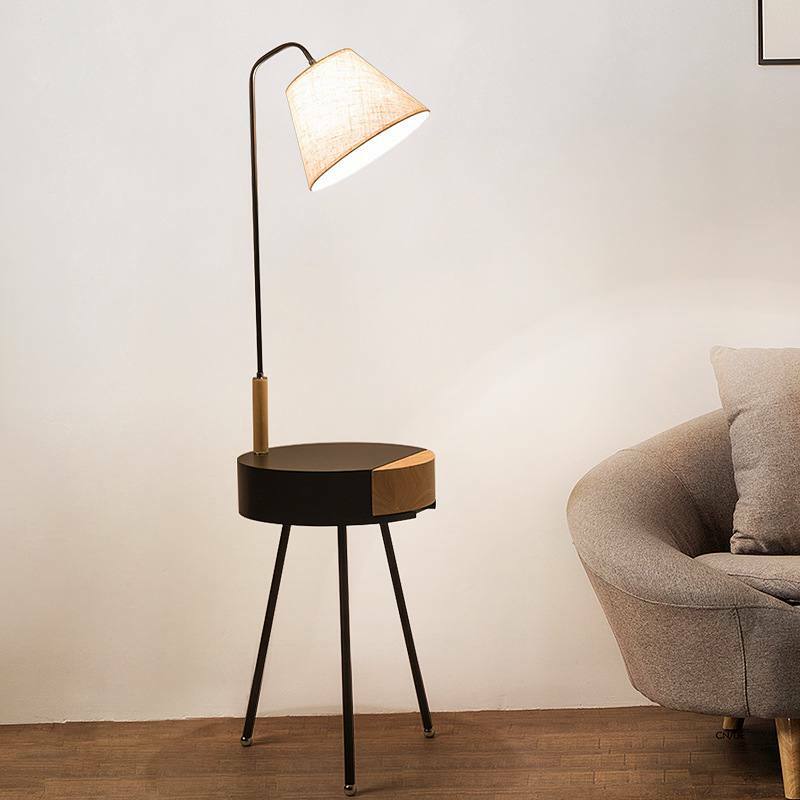ZENNE Arc Floor Lamp with side table