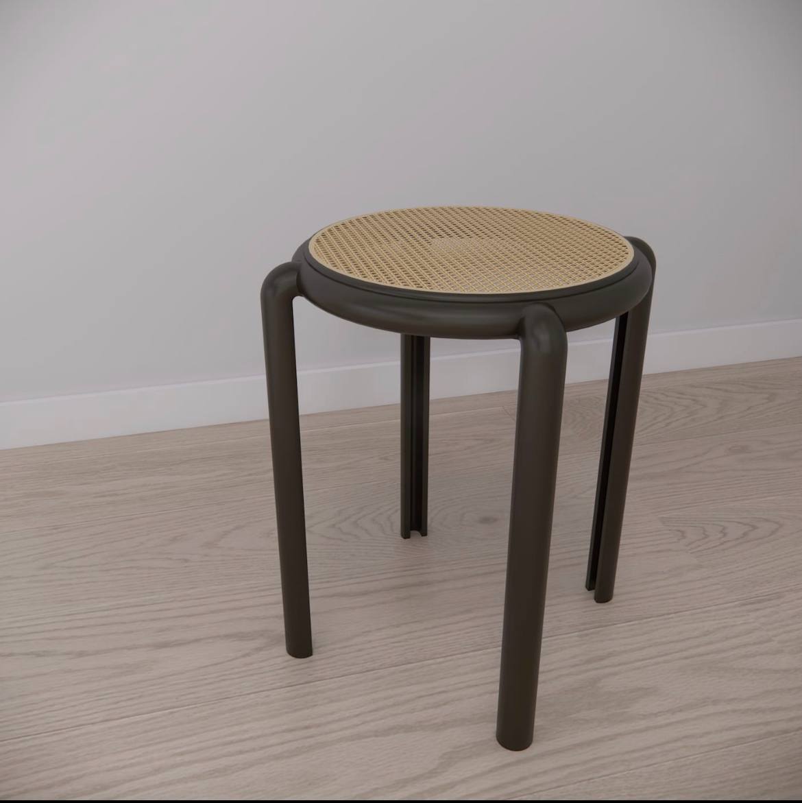 Derlyna Rattan stackable stools
