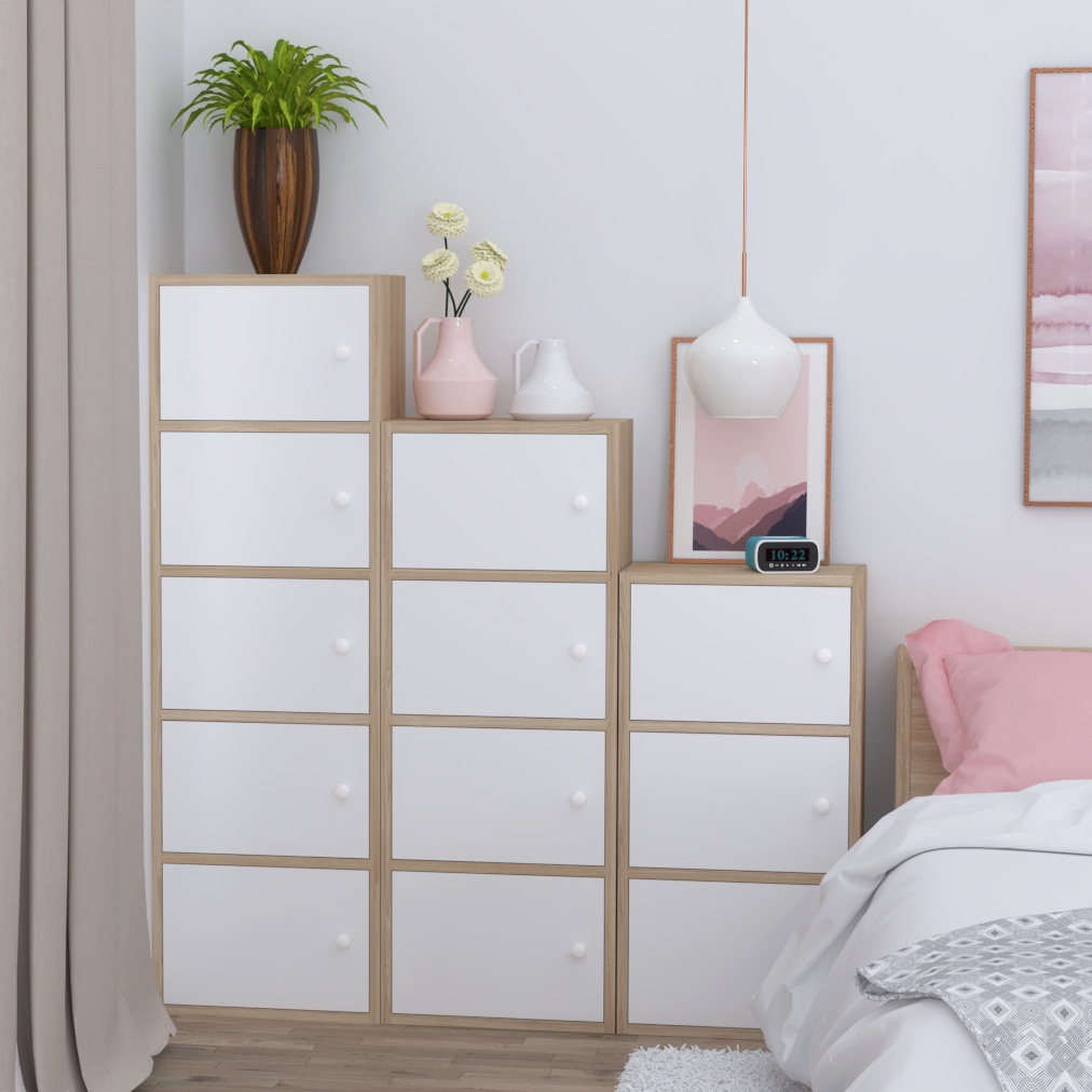 Scandinavian Storage Cabinets 3/4/5 tier | Book shelf
