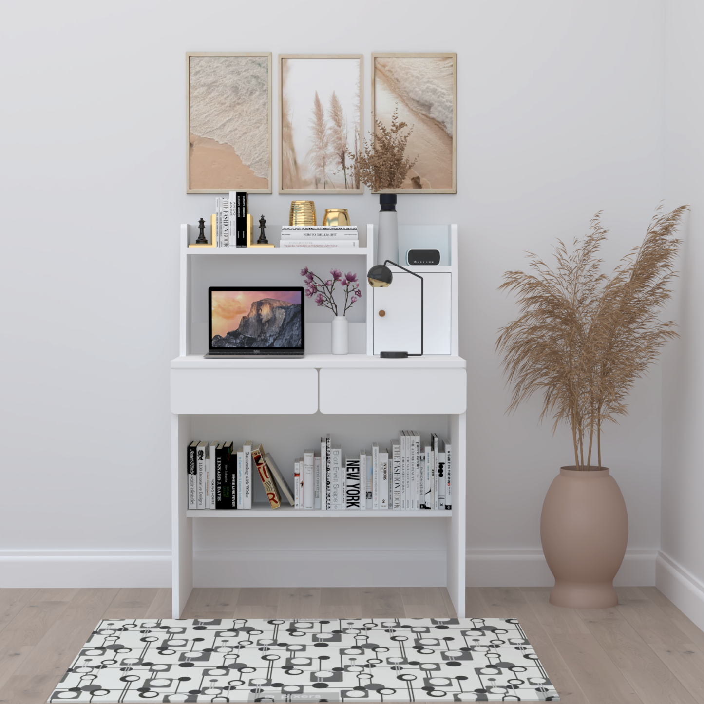 80cm Petit basic minimalist Study Desk with shelf and drawer