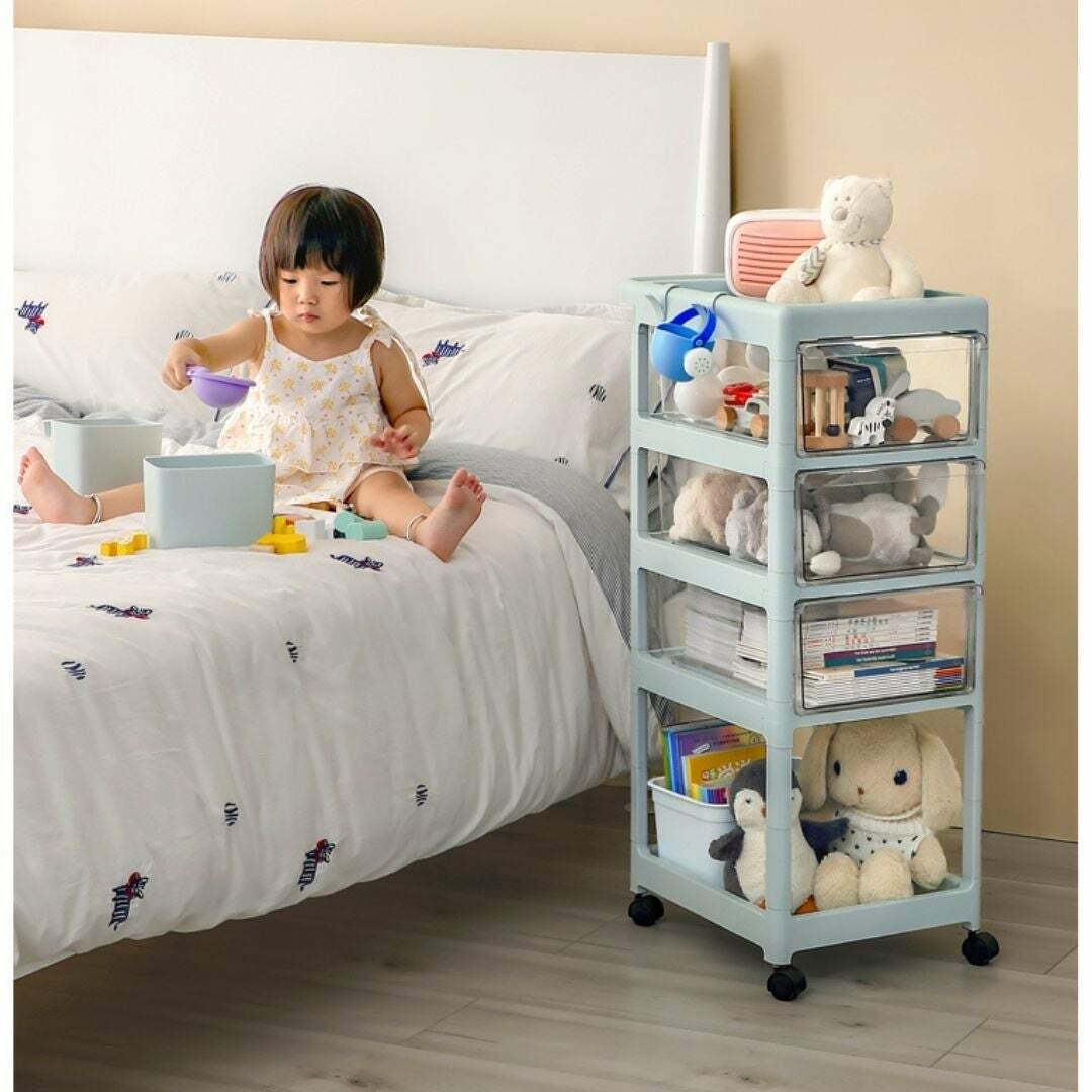 New born nursery storage trolley cart