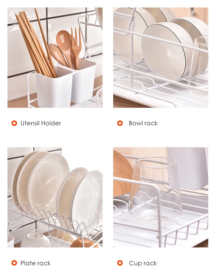 Nordic Kitchen Drying Dish Rack - Minimalist Organizer - Space Saver - Storage