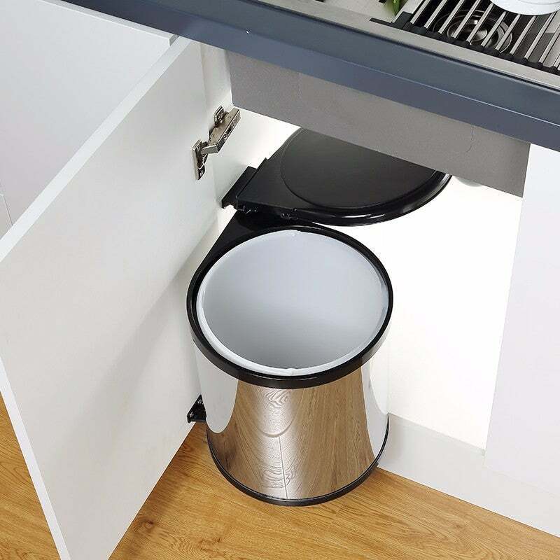 SUS304 Stainless Steel Build-in Cabinet Waste Bin