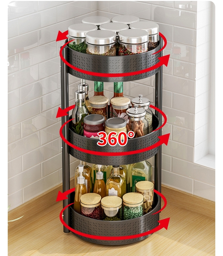 Rotating tray / Lazy susan kitchen seasoning organizer