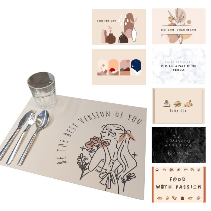 (Singapore Local self design) Custom Diatomite Non Slip Table Mat Quick Drying | Fast Absorbing