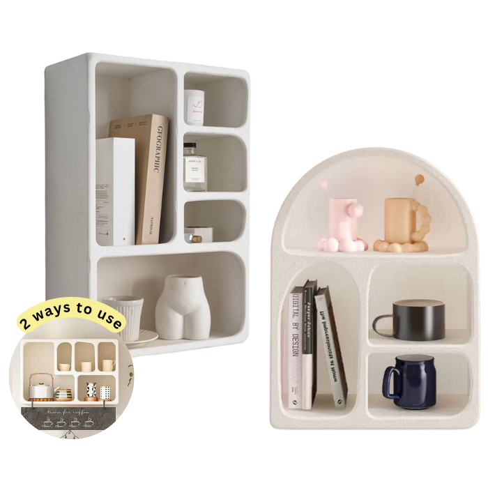 Soft Arc Minimalist Niche Storage rack decorative shelf