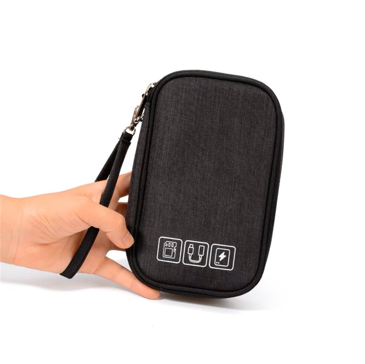 Grey Cable bag / Electronic Accessories Zipper Storage Pouch / Travel organiser