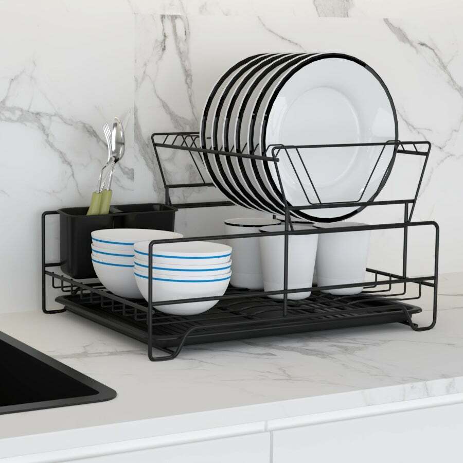 Nordic Kitchen Drying Dish Rack Minimalist Organizer Space Saver  Storage