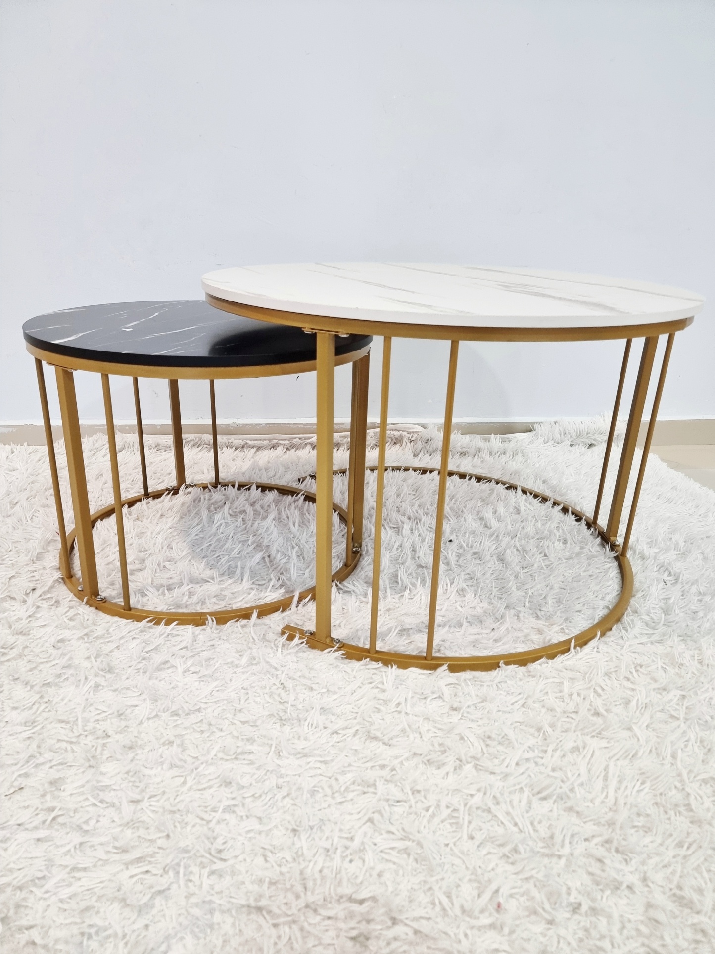 Twin Nesting Coffee Console Table (gold)