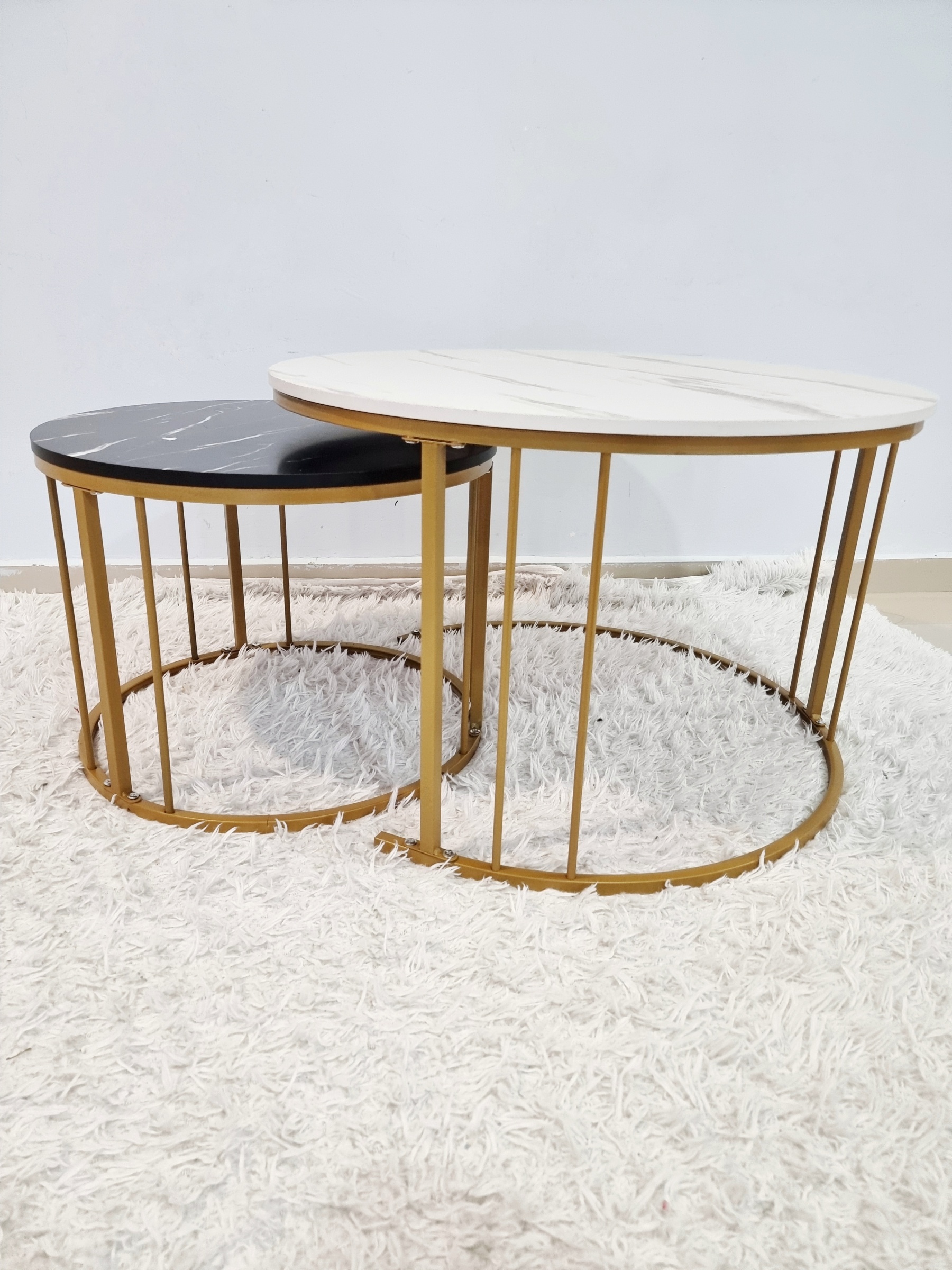 Twin Nesting Coffee Console Table (gold)