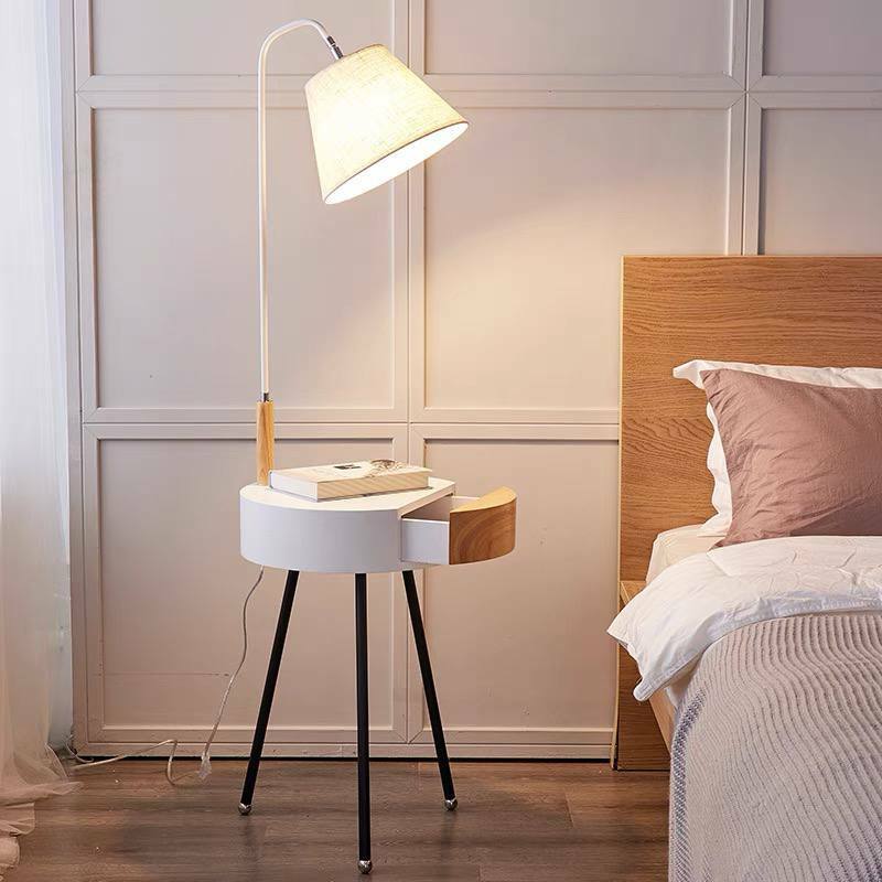 ZENNE Arc Floor Lamp with side table