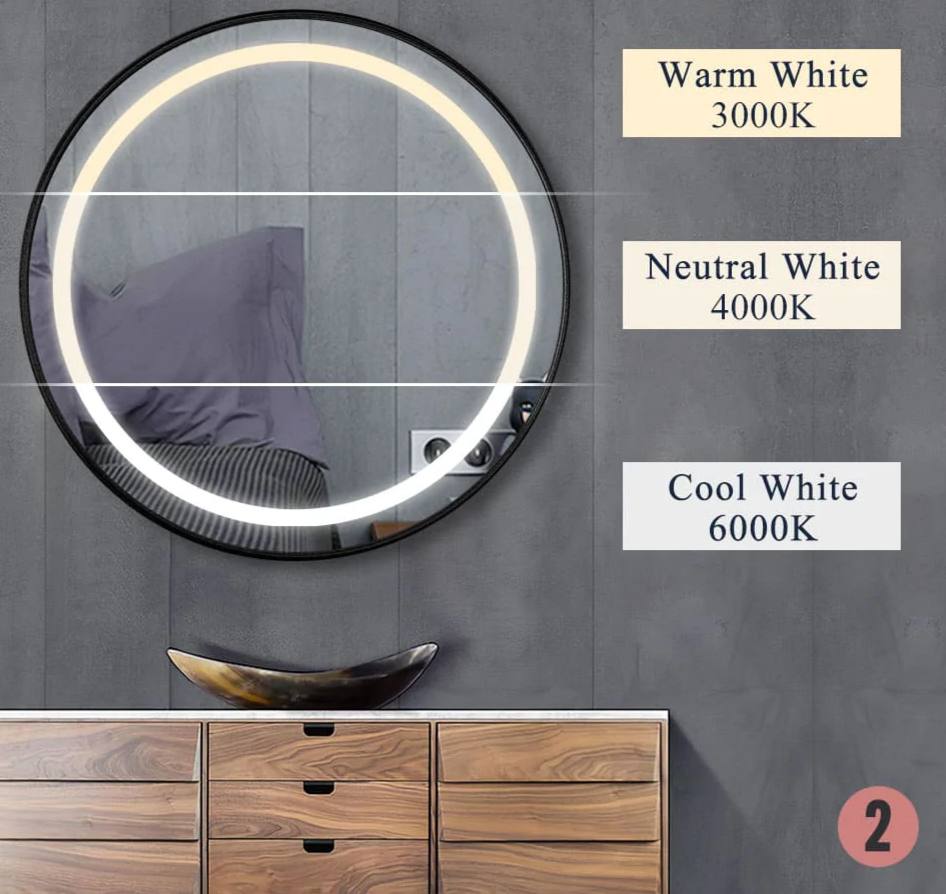 Casalle Dimmable LED round mirror