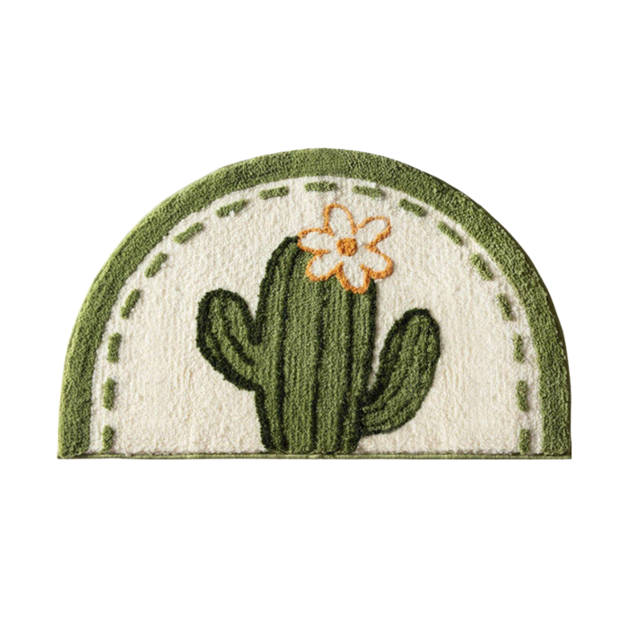 Half round soft & fluffy Door Mat, floor rug