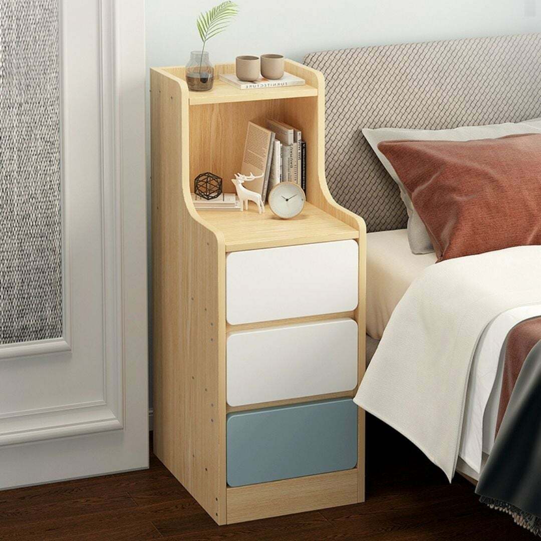 Pastel Bedside Cabinets with Drawers