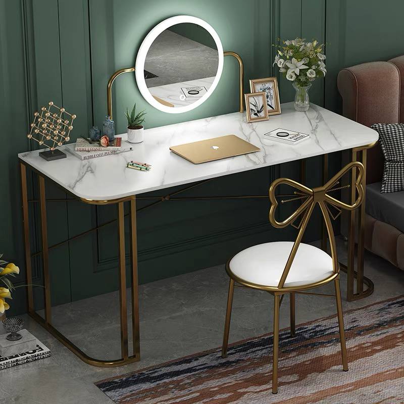 Alora Grey Marble Dressing table with LED Mirror