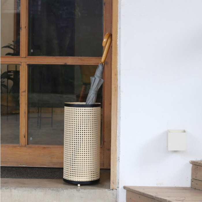 Rattan umbrella organizer holder stand