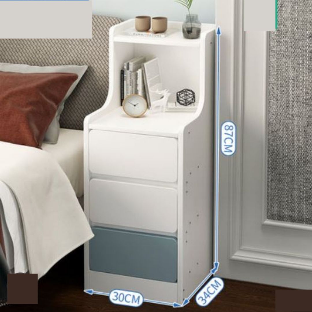 Pastel Bedside Cabinets with Drawers