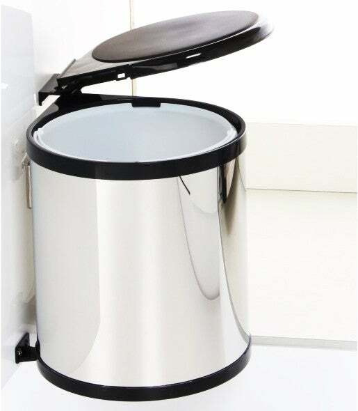 SUS304 Stainless Steel Build-in Cabinet Waste Bin