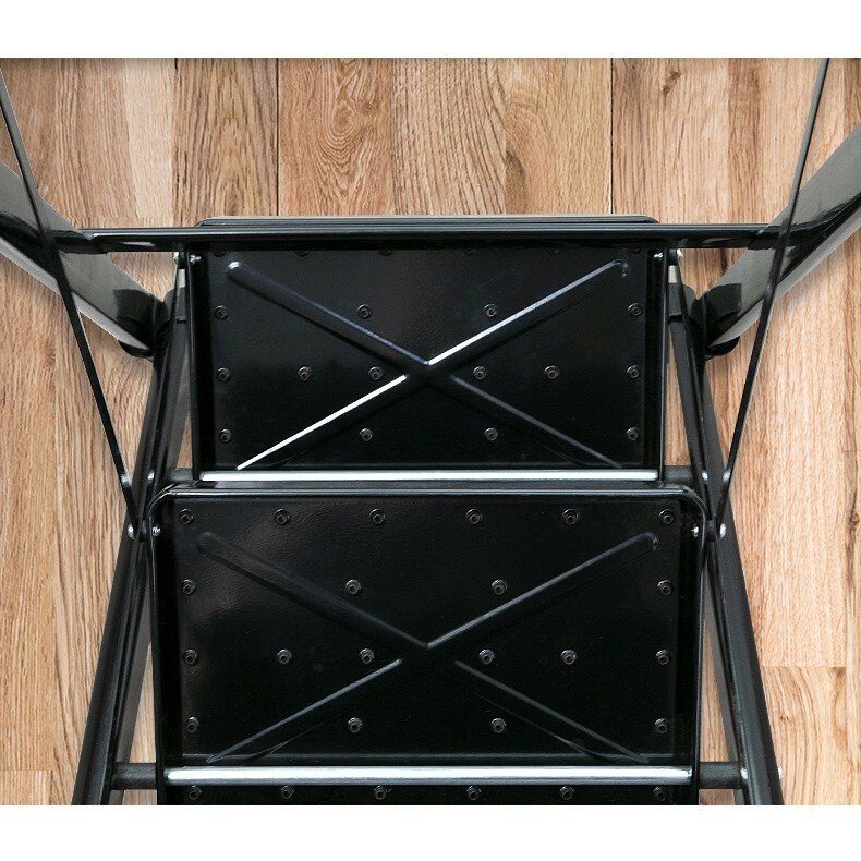 Household Jet Black Step Ladder | 2 and 3 steps