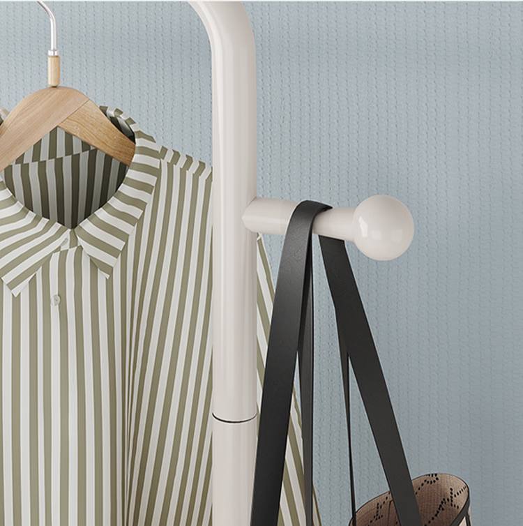 Lifestyle Free standing metal clothes rack with storage