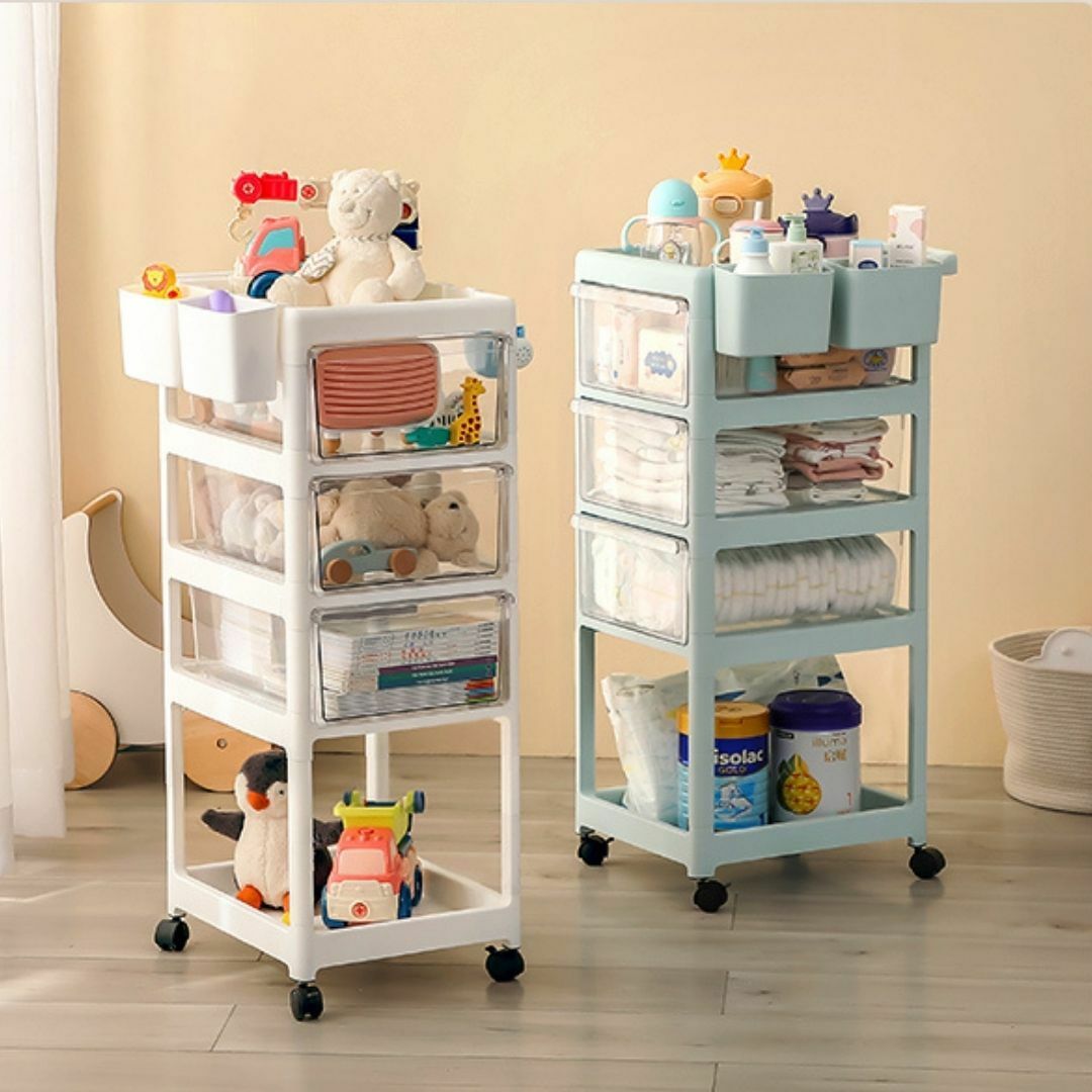 New born nursery storage trolley cart