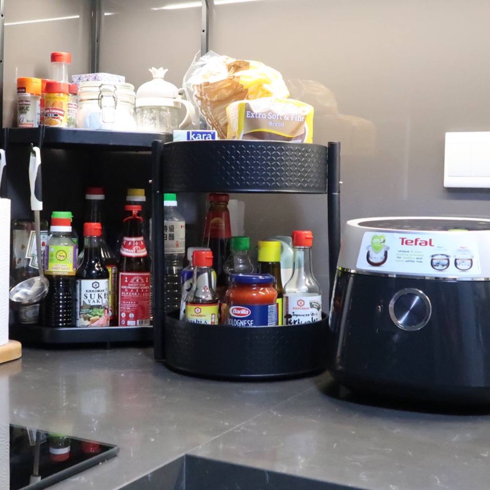 Rotating tray / Lazy susan kitchen seasoning organizer