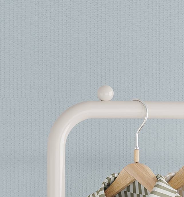 Lifestyle Free standing metal clothes rack with storage