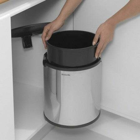 SUS304 Stainless Steel Build-in Cabinet Waste Bin