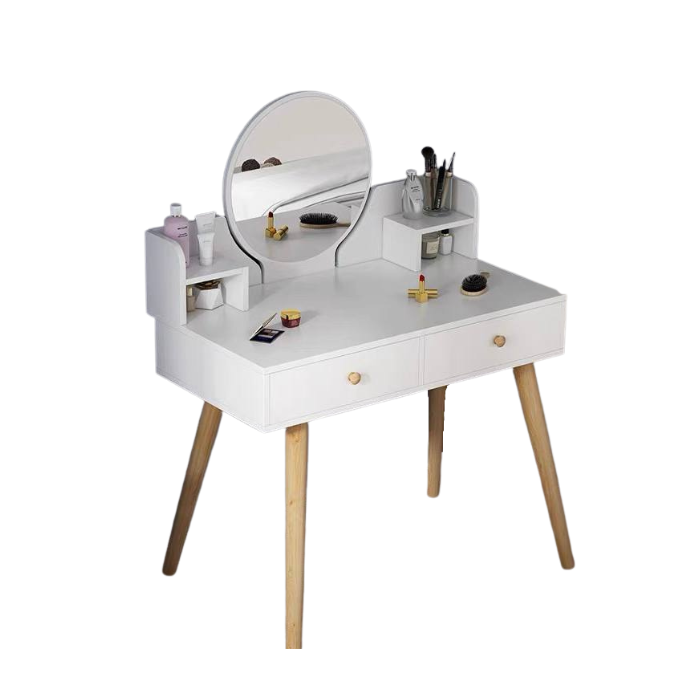 Daisy Modern white dressing table with grey stool  / Vanity table