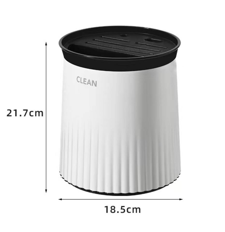 Integrated Rotating Utensil Organizer with removable tray