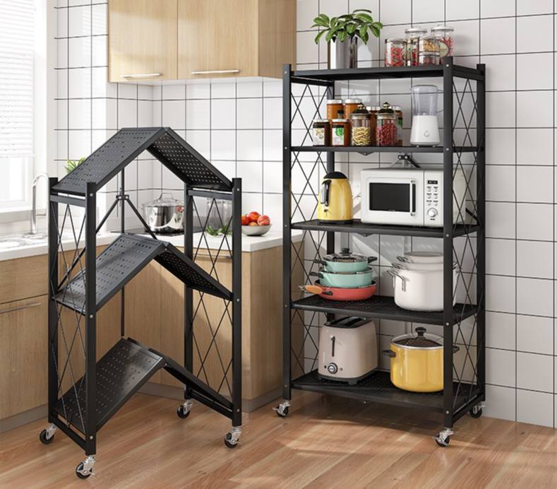 🇸🇬Foldable Unfold-to-use Storage Rack - storeroom/ kitchen organiser shelf Furniture / BTO / HOME/ REVAMP