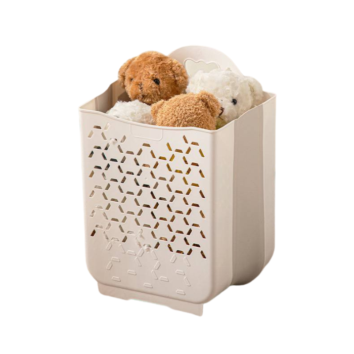 Collapsible Laundry Basket - White