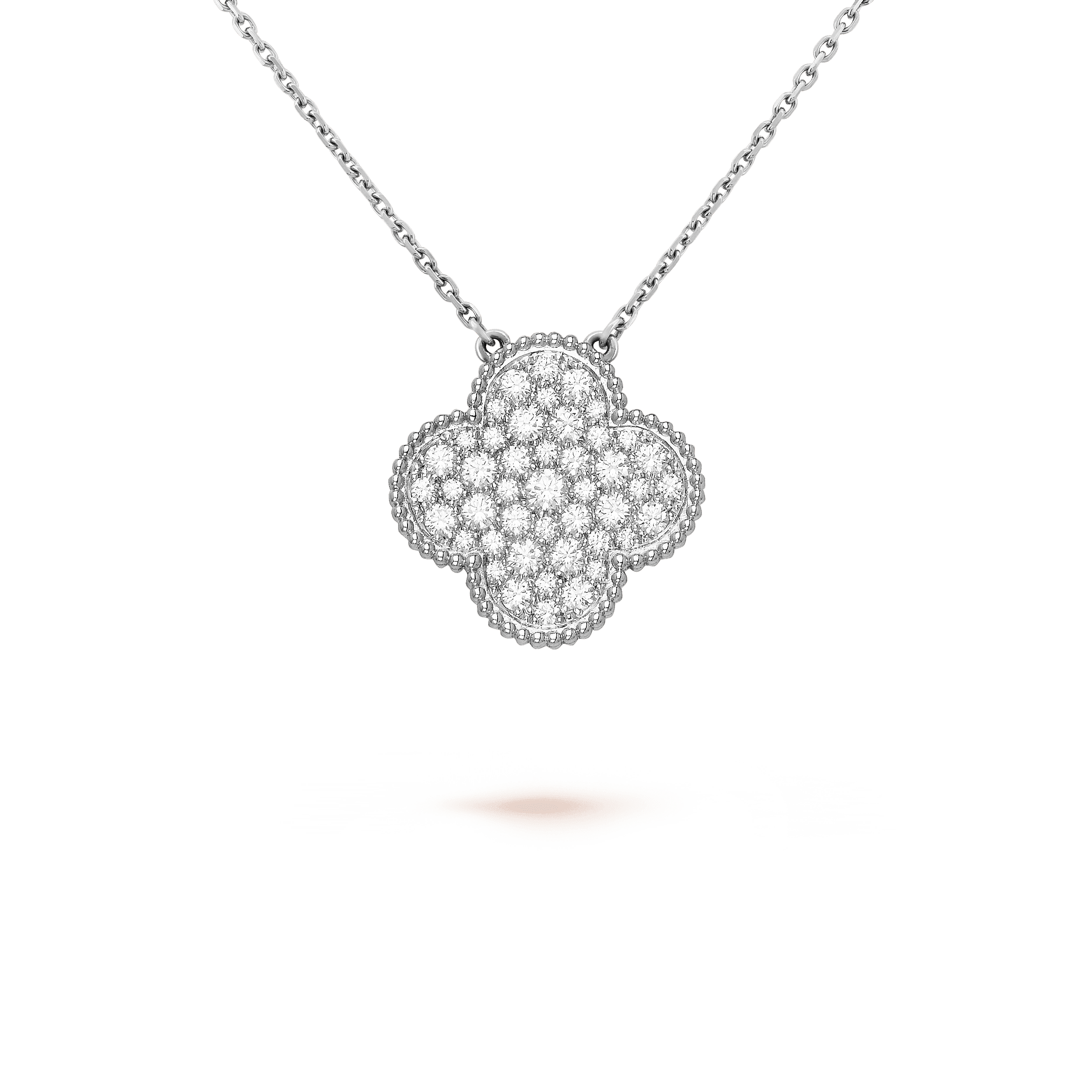 マジック アルハンブラ ペンダント, ホワイトゴールド, ダイヤモンド: 45 石, 2.45 カラット, Detail, Jewelry Pendent