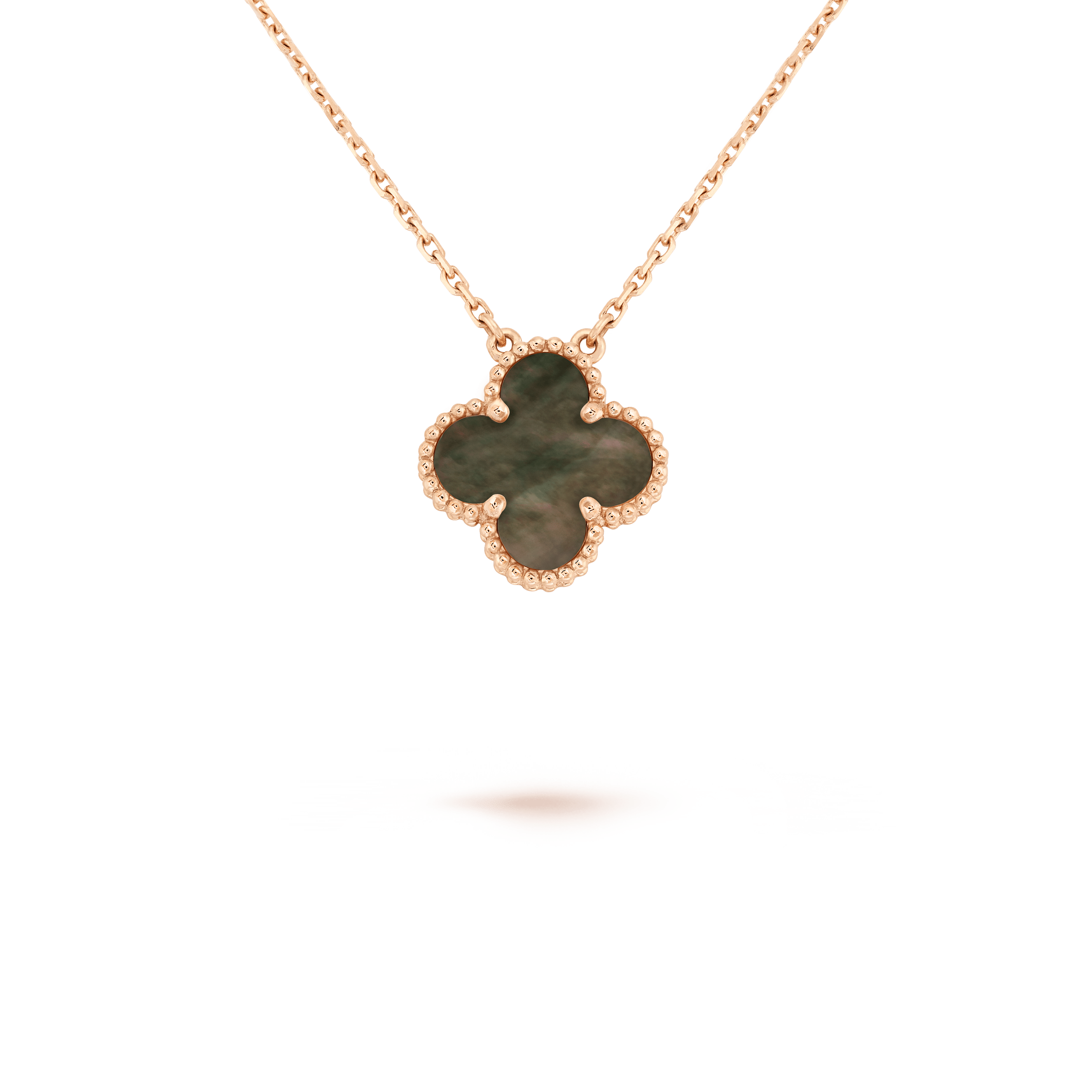 ヴィンテージ アルハンブラ ペンダント, ローズ ゴールド, マザー オブ パール: 1 石, Detail, Jewelry Pendent
