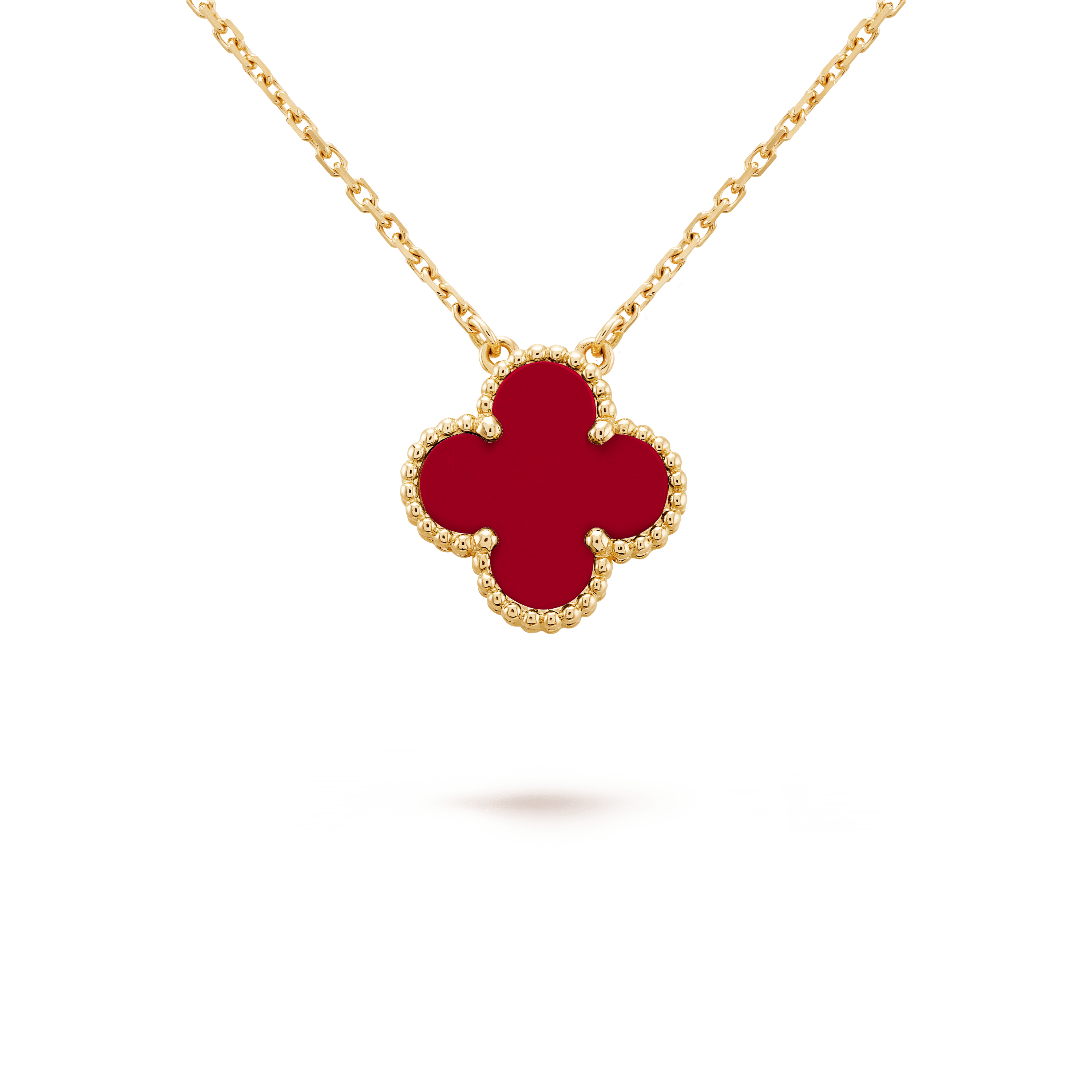 ヴィンテージ アルハンブラ ペンダント, イエローゴールド, カーネリアン:  1 石, Detail, Jewelry Pendent