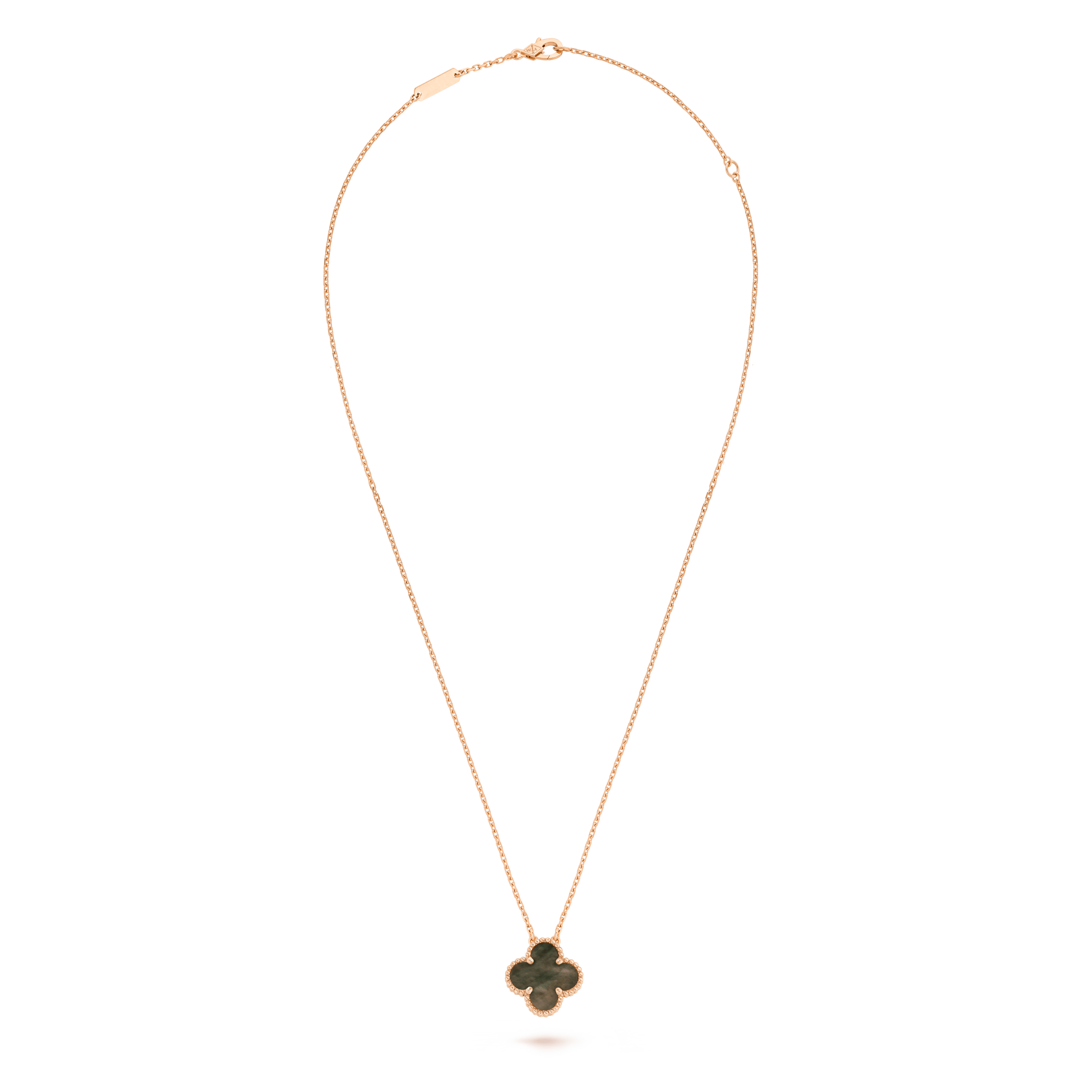 ヴィンテージ アルハンブラ ペンダント, ローズ ゴールド, マザー オブ パール: 1 石, Front, Jewelry Pendent