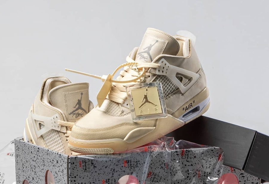 OFF-WHITE,Air Jordan 4,AJ4,发售,  市价破 6K！OW x AJ4 今早突袭！不会真有人没中吧？