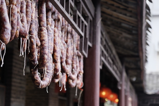 Hakka food history - dried sausages