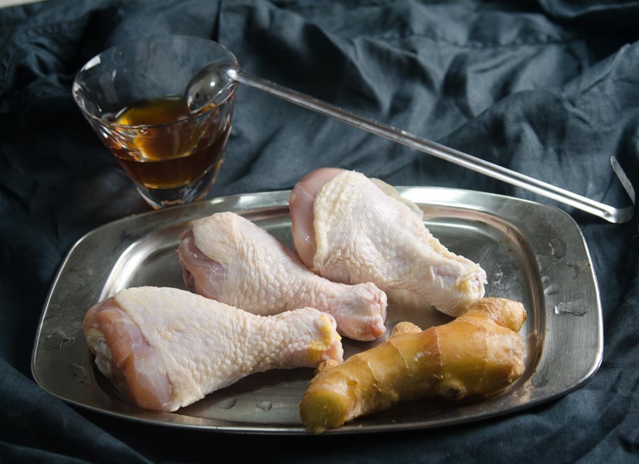 Hakka Imperial Kitchen Chicken Braised in Rice Wine 鸡酒 Ingredients