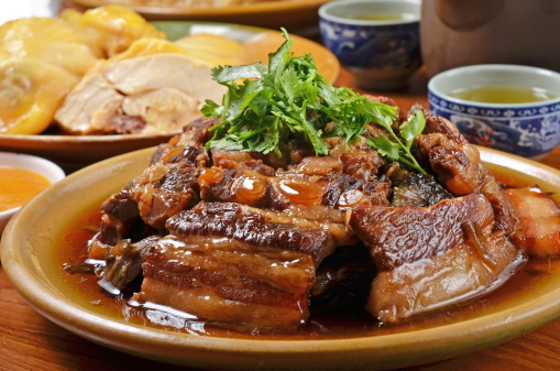 Hakka Mei Cai Pork Dish