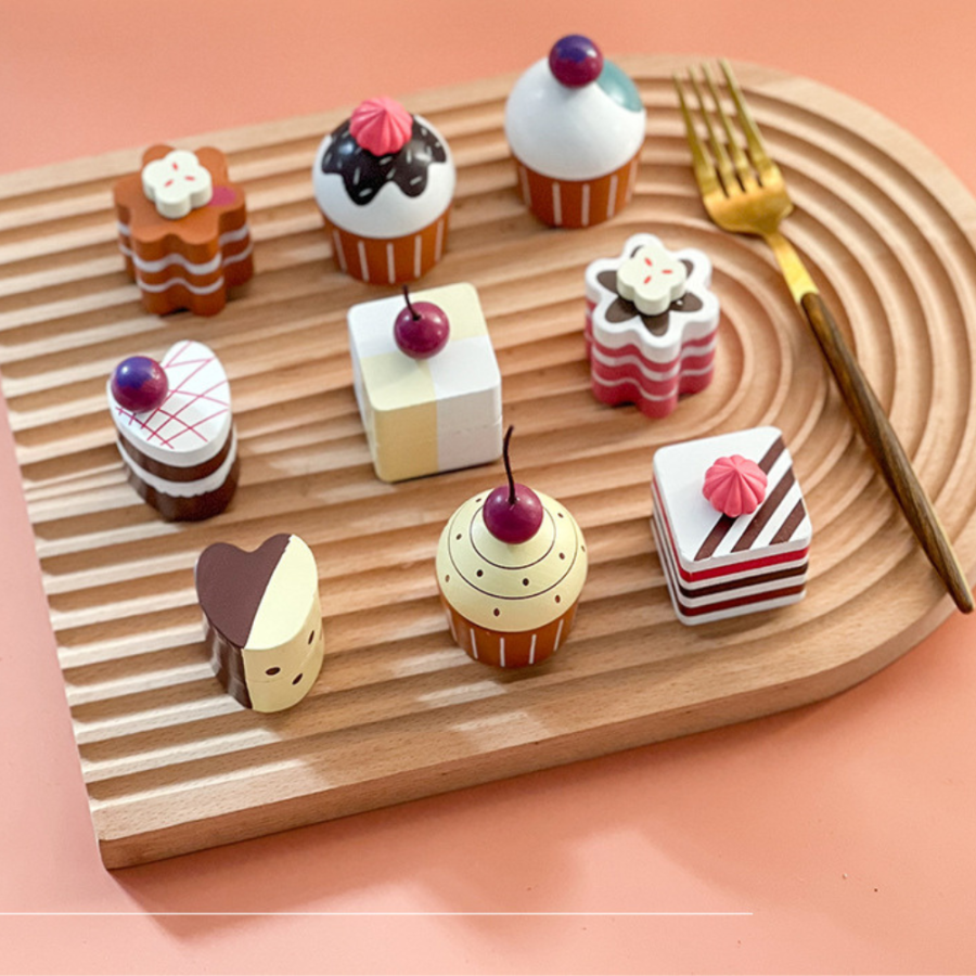 Wooden Toy Cakes