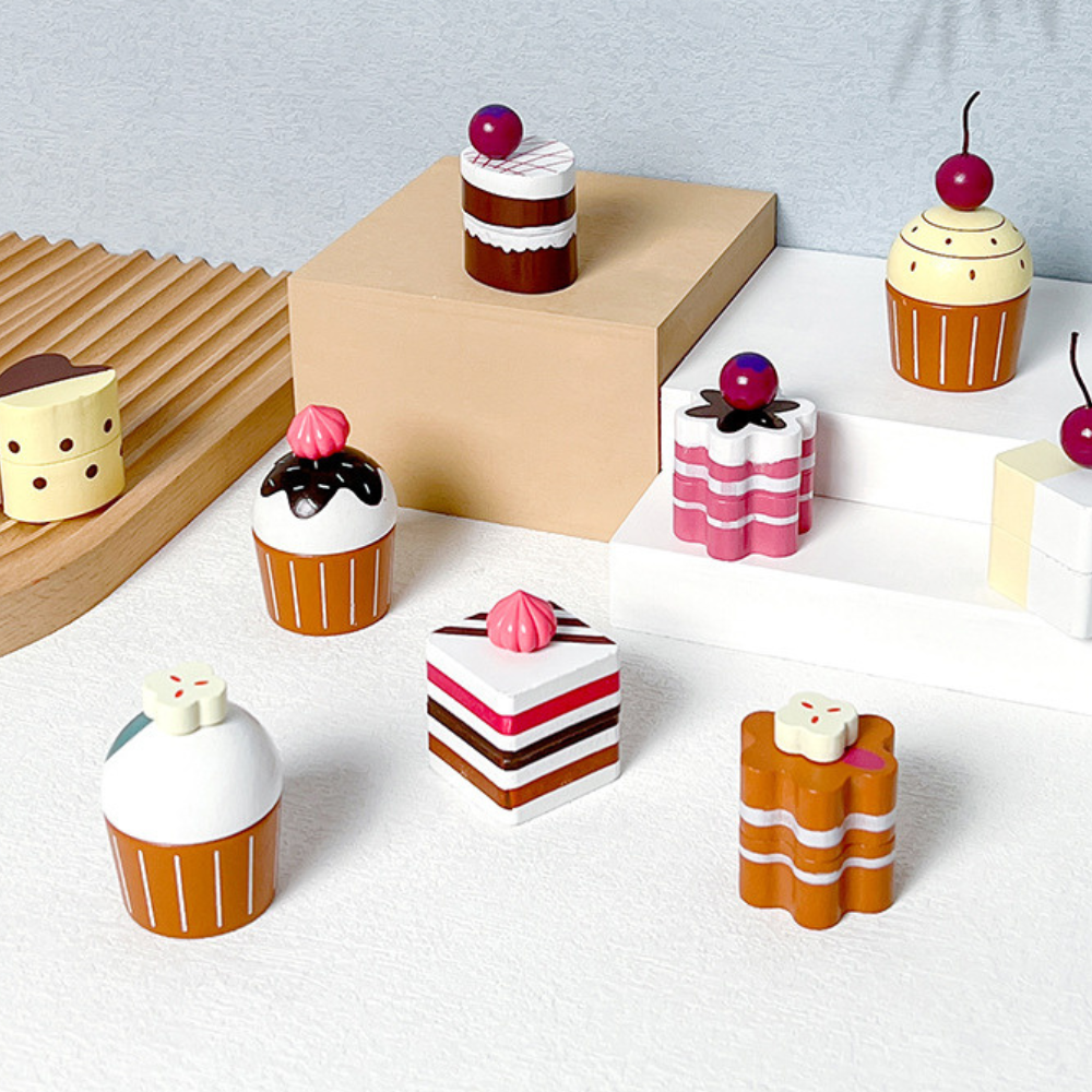 Wooden Toy Cakes