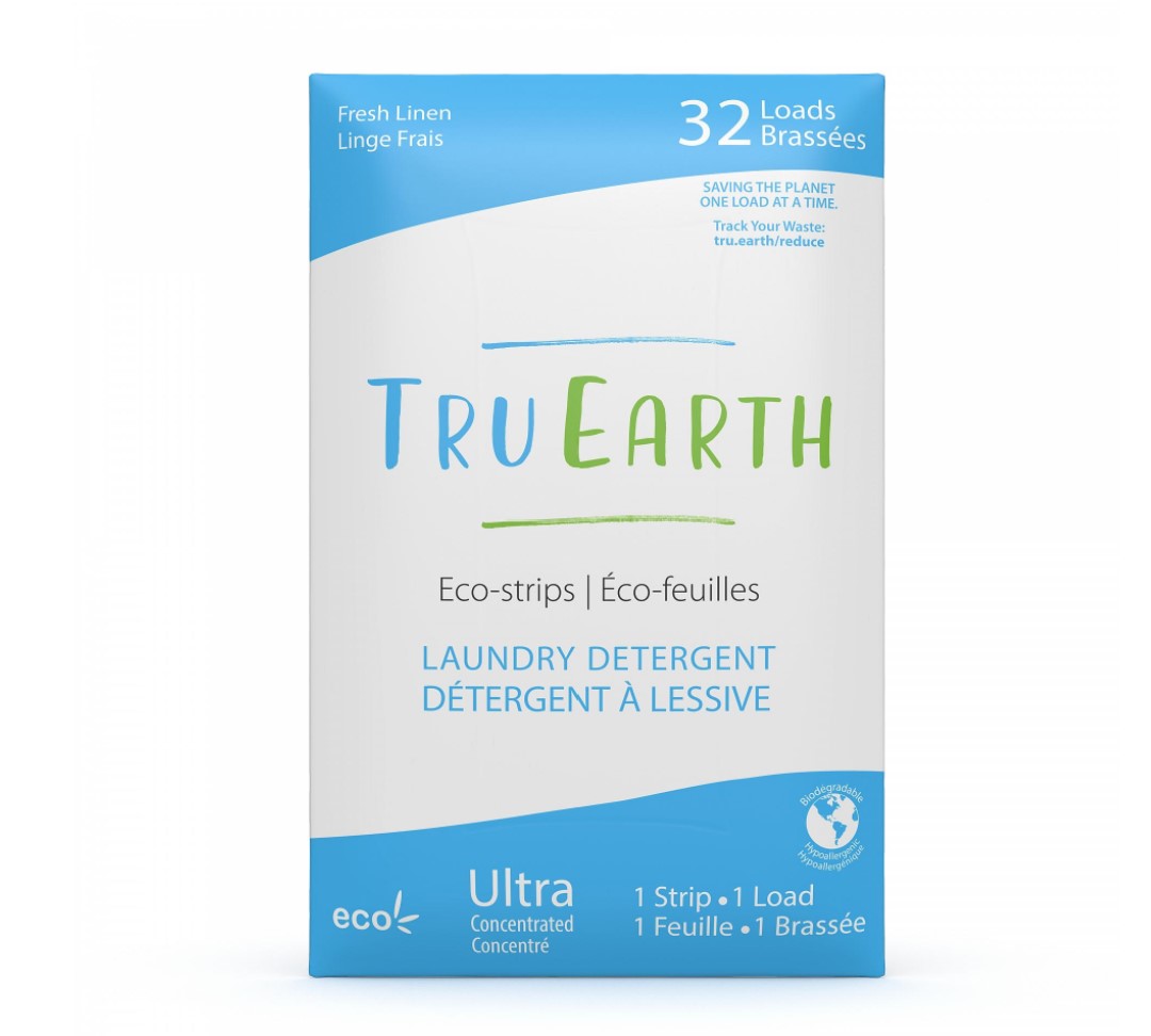Tru Earth Eco-Strips Laundry Detergent (Fresh Linen – 32 Loads)