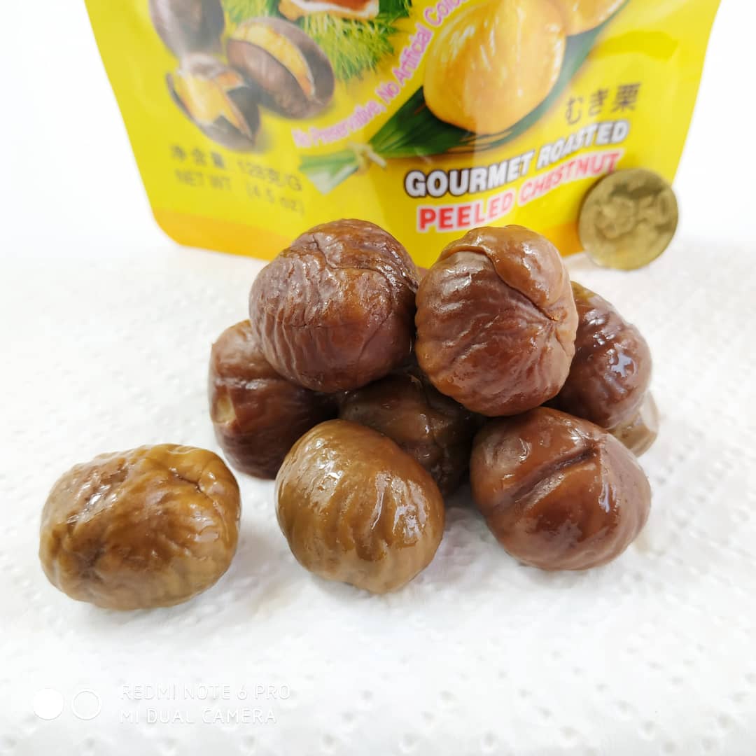 Roasted Peeled Chestnuts 100gm (3Pkt)